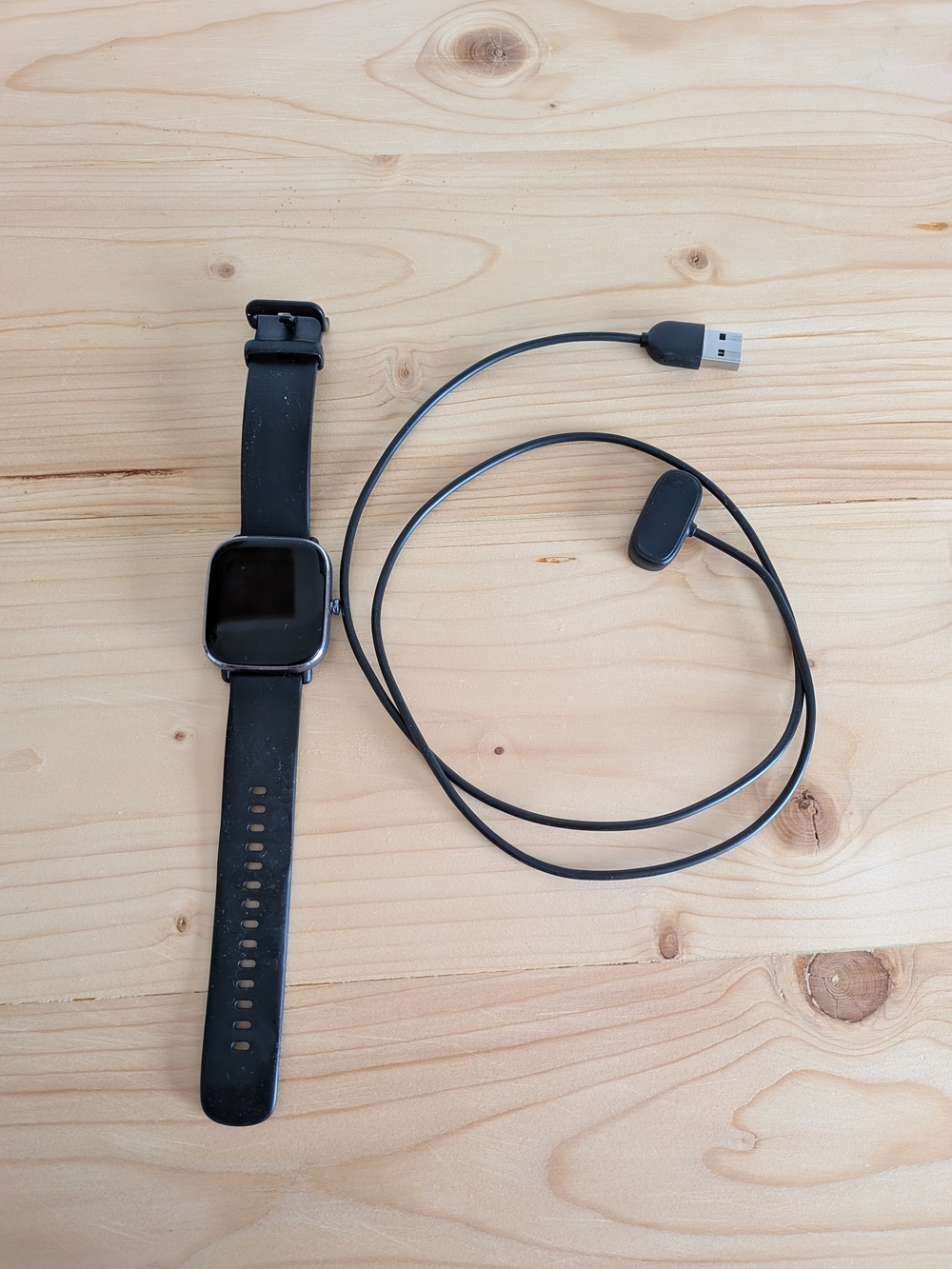 Black Fitness Smartwatch with USB Charging Cable Amazfit 2 Mini